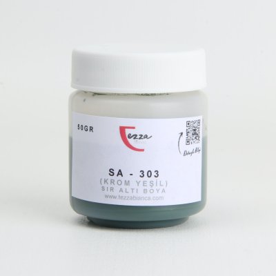SA 303 / Krom Yeşili Sır Altı Çini & Porselen & Seramik Boya 50 gr.