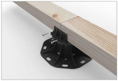 SLW60-02 Otomatik Seviyeleme Ahşap-Deck-Kompozit Yükseltilmiş Döşeme Pedestalı (48 mm - 60 mm)