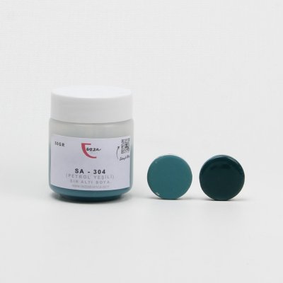SA 304 / Petrol Yeşil Sır Altı Çini & Porselen & Seramik Boya 50 gr.